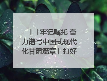 「牢记嘱托 奋力谱写中国式现代化甘肃篇章」打好“三北”工程攻坚战 筑牢国家西部生态安全屏障