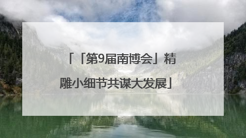 「第9届南博会」精雕小细节共谋大发展
