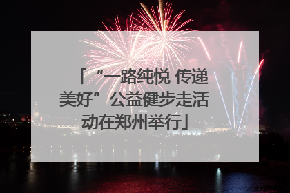 “一路纯悦 传递美好”公益健步走活动在郑州举行