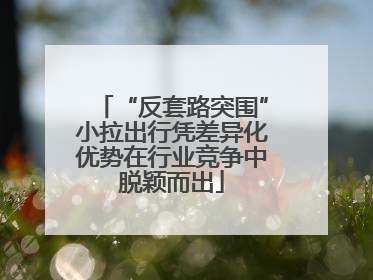 “反套路突围”小拉出行凭差异化优势在行业竞争中脱颖而出