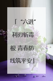 “六进” 利刃斩毒根 青春防线筑平安