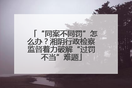 “同案不同罚”怎么办？湘阴行政检察监督着力破解“过罚不当”难题
