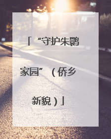 “守护朱鹮家园”（侨乡新貌）