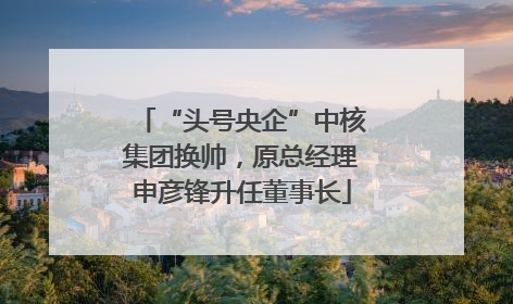 “头号央企”中核集团换帅，原总经理申彦锋升任董事长