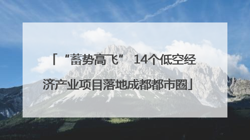 “蓄势高飞” 14个低空经济产业项目落地成都都市圈