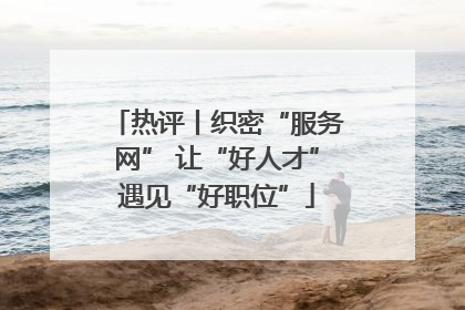 热评丨织密“服务网” 让“好人才”遇见“好职位”