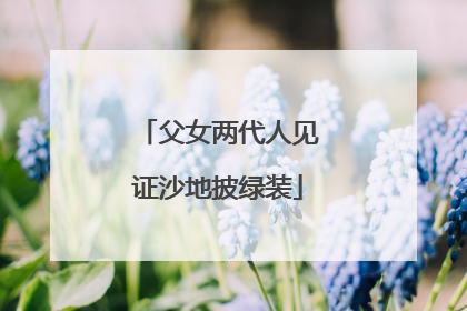 父女两代人见证沙地披绿装