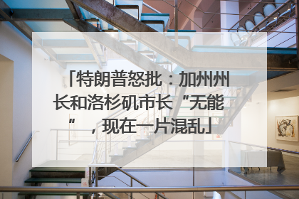 特朗普怒批：加州州长和洛杉矶市长“无能”，现在一片混乱
