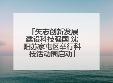 矢志创新发展 建设科技强国 沈阳苏家屯区举行科技活动周启动