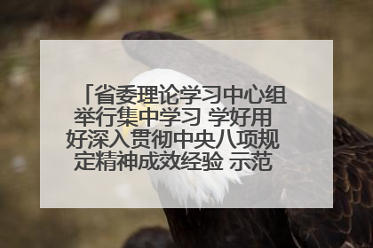 省委理论学习中心组举行集中学习 学好用好深入贯彻中央八项规定精神成效经验 示范带头持续推动全省学习教育走深走实