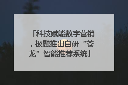 科技赋能数字营销，极融推出自研“苍龙”智能推荐系统