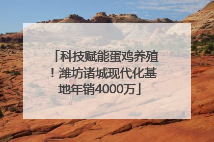 科技赋能蛋鸡养殖！潍坊诸城现代化基地年销4000万