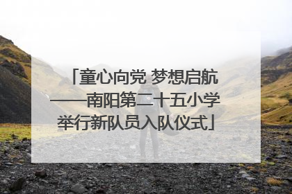 童心向党 梦想启航——南阳第二十五小学举行新队员入队仪式