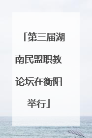 第三届湖南民盟职教论坛在衡阳举行
