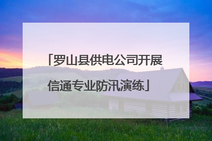 罗山县供电公司开展信通专业防汛演练