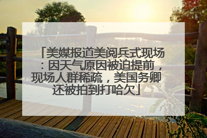 美媒报道美阅兵式现场：因天气原因被迫提前，现场人群稀疏，美国务卿还被拍到打哈欠