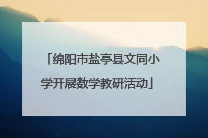 绵阳市盐亭县文同小学开展数学教研活动