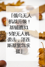 俄乌无人机战升级！基辅遭315架无人机袭击，泽连斯基紧急求援
