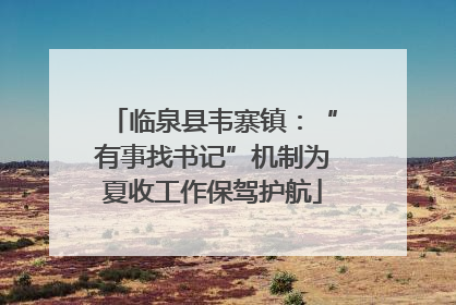 临泉县韦寨镇：“有事找书记”机制为夏收工作保驾护航