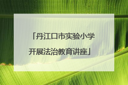 丹江口市实验小学开展法治教育讲座