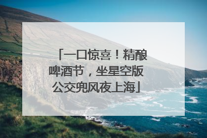 一口惊喜！精酿啤酒节，坐星空版公交兜风夜上海