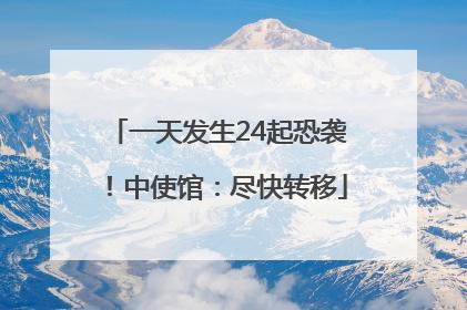 一天发生24起恐袭！中使馆：尽快转移