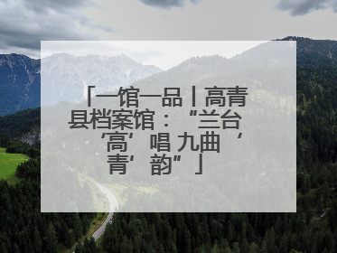 一馆一品丨高青县档案馆：“兰台‘高’唱 九曲‘青’韵”