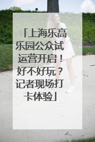 上海乐高乐园公众试运营开启！好不好玩？记者现场打卡体验