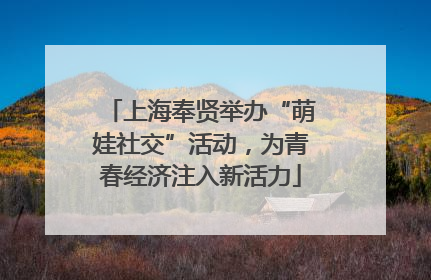 上海奉贤举办“萌娃社交”活动，为青春经济注入新活力