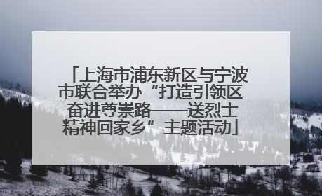 上海市浦东新区与宁波市联合举办“打造引领区 奋进尊崇路——送烈士精神回家乡”主题活动