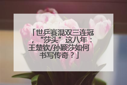 世乒赛混双三连冠，“莎头”这八年：王楚钦/孙颖莎如何书写传奇？
