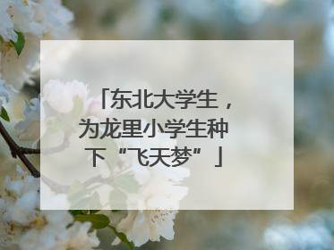 东北大学生，为龙里小学生种下“飞天梦”