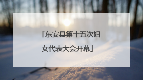 东安县第十五次妇女代表大会开幕