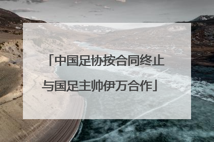 中国足协按合同终止与国足主帅伊万合作