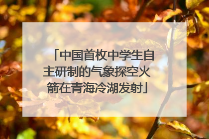 中国首枚中学生自主研制的气象探空火箭在青海冷湖发射