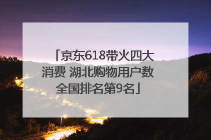 京东618带火四大消费 湖北购物用户数全国排名第9名