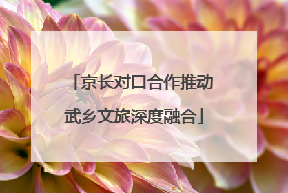 京长对口合作推动武乡文旅深度融合