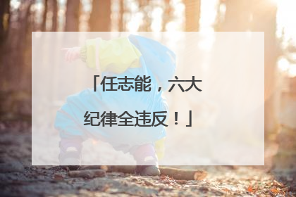 任志能，六大纪律全违反！