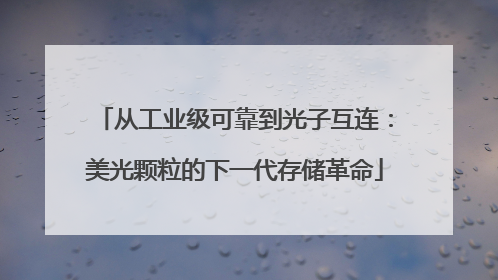 从工业级可靠到光子互连：美光颗粒的下一代存储革命