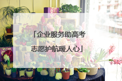企业服务助高考 志愿护航暖人心