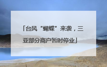 台风“蝴蝶”来袭，三亚部分商户暂时停业