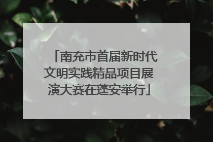 南充市首届新时代文明实践精品项目展演大赛在蓬安举行