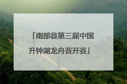 南部县第三届中国升钟湖龙舟赛开赛