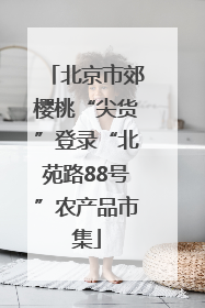 北京市郊樱桃“尖货”登录“北苑路88号”农产品市集