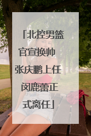 北控男篮官宣换帅 张庆鹏上任 闵鹿蕾正式离任