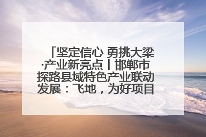 坚定信心 勇挑大梁·产业新亮点丨邯郸市探路县域特色产业联动发展：飞地，为好项目跨域安个家