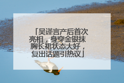 吴谨言产后首次亮相，身穿金银抹胸长裙状态大好，复出话题引热议