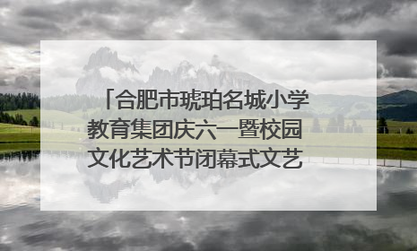 合肥市琥珀名城小学教育集团庆六一暨校园文化艺术节闭幕式文艺汇演圆满举行