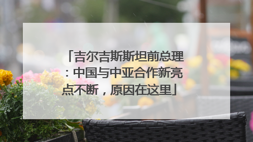 吉尔吉斯斯坦前总理：中国与中亚合作新亮点不断，原因在这里