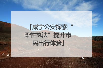 咸宁公安探索“柔性执法”提升市民出行体验